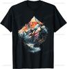 Горы Акварельная Живопись Горное Искусство Футболка С Пользовательским Принтом Графические Футболки Настраиваемые Повседневные С Коротким Рукавом Ropa Hombre
