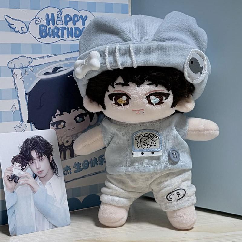15cm Nunu Doll Outfit Set Hat Top Pants Plush Toy Clothes Only No Included