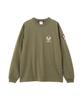 AVIREX EMB T-SHIRT с длинным рукавом 'ЛЕТЯЩИЙ ТИГР' оливковый