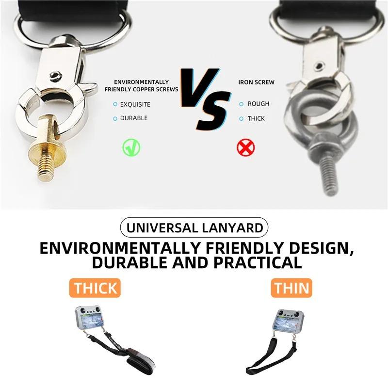 Для DJI RC/RC 2 Ремешок Mini 4 Pro/3 Pro Шнурок Нашейный ремешок с винтами для DJI Mini 3/ Air 2S/Mavic 3 Pro/Air 3 Аксессуары для пульта