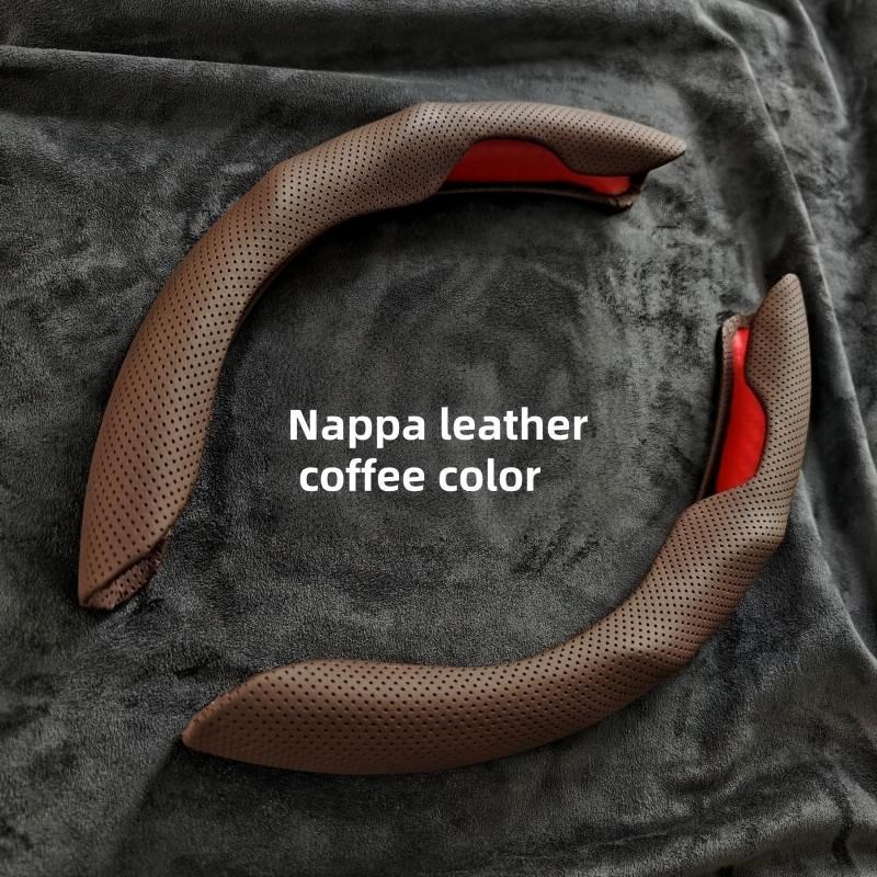 Ультратонкая влагопоглощающая оплетка на руль из ПУ кожи - Противоскользящая, Для всесезонного использования, Защита от пота, Стильный интерьер, Гладкая текстура, Противоскользящее сцепление