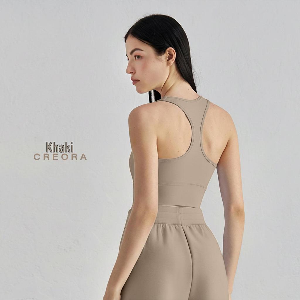 Женский летний утягивающий топ-бра для йоги с гоночной спинкой и нагрудными вкладышами - Красивый дизайн спины