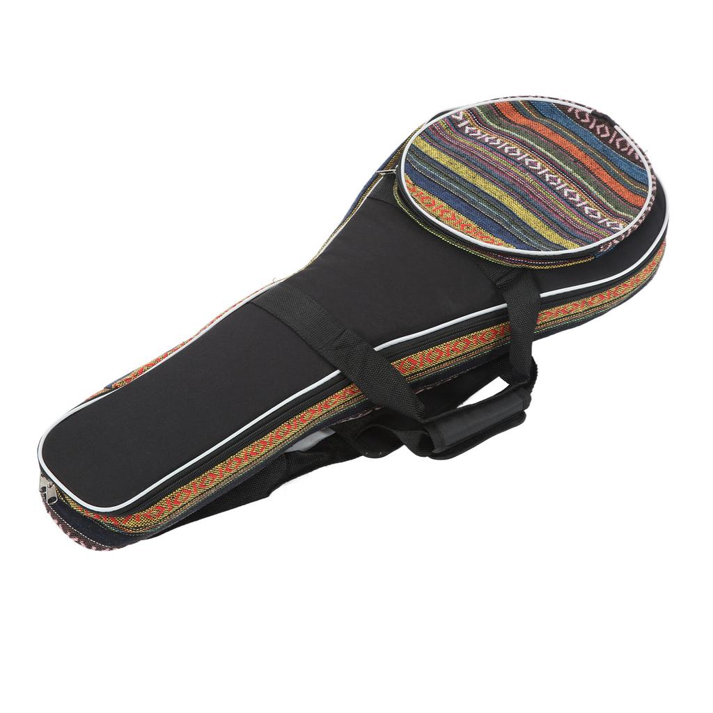 Сумка для мандолины Легкая для переноски Портативная Этнический стиль Регулируемый плечевой ремень Сумка для музыкального инструмента