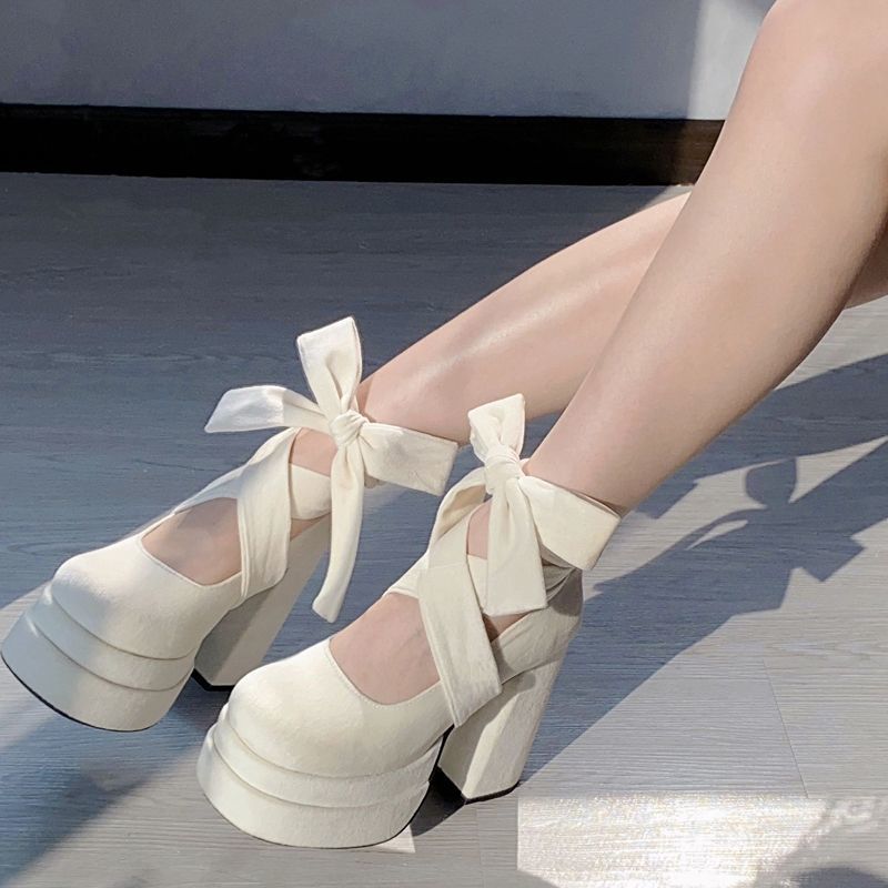 Модные универсальные женские туфли 2026 Осень Новые женские туфли на высоком каблуке в стиле Лолита Комфортные противоскользящие женские туфли Мэри Джейн