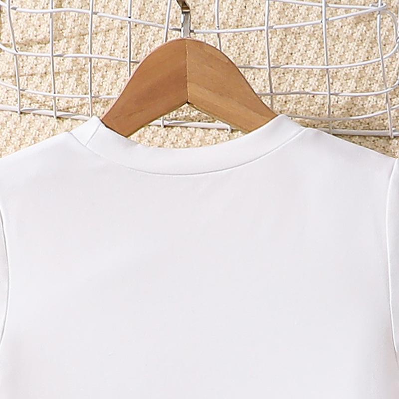 Костюм для девочки 8-12 лет, детская одежда, летние новые повседневные рабочие брюки с большими карманами + топ с короткими рукавами, комплект из 2 предметов, брюки для девочек