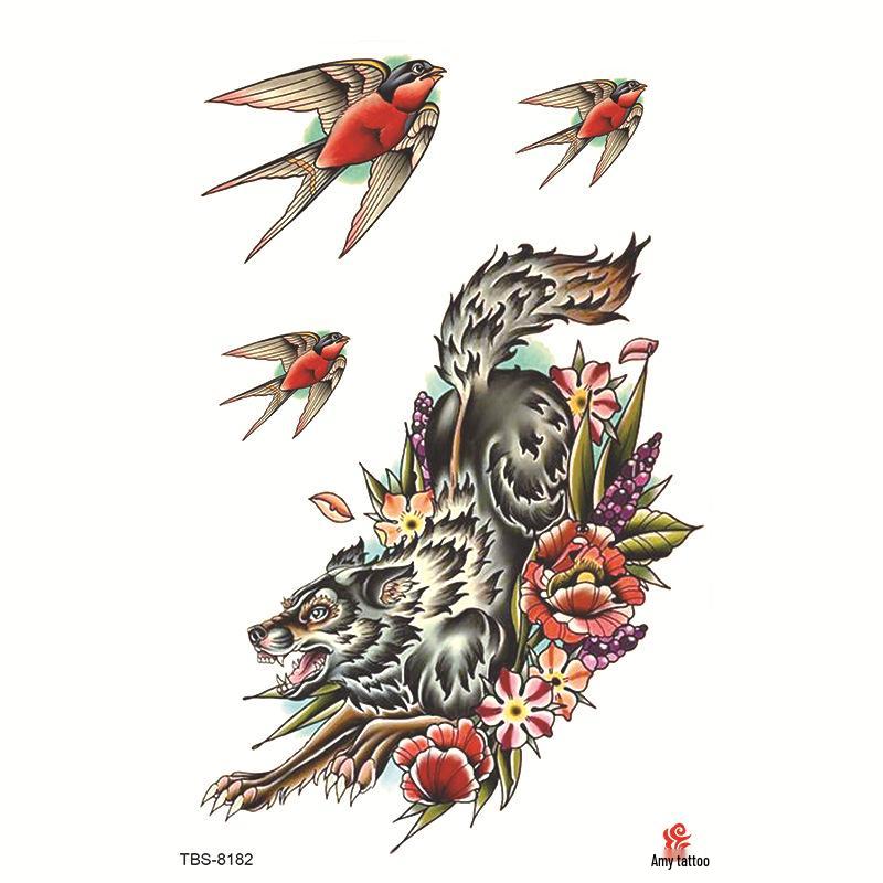 Водонепроницаемый набор тату-наклеек на всю руку с тотемными символами