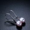 925 Sterling Silver Drop Earrings for Women Fashion Zircon Dangle Earrings Natural Freshwater Pearl Jewelry