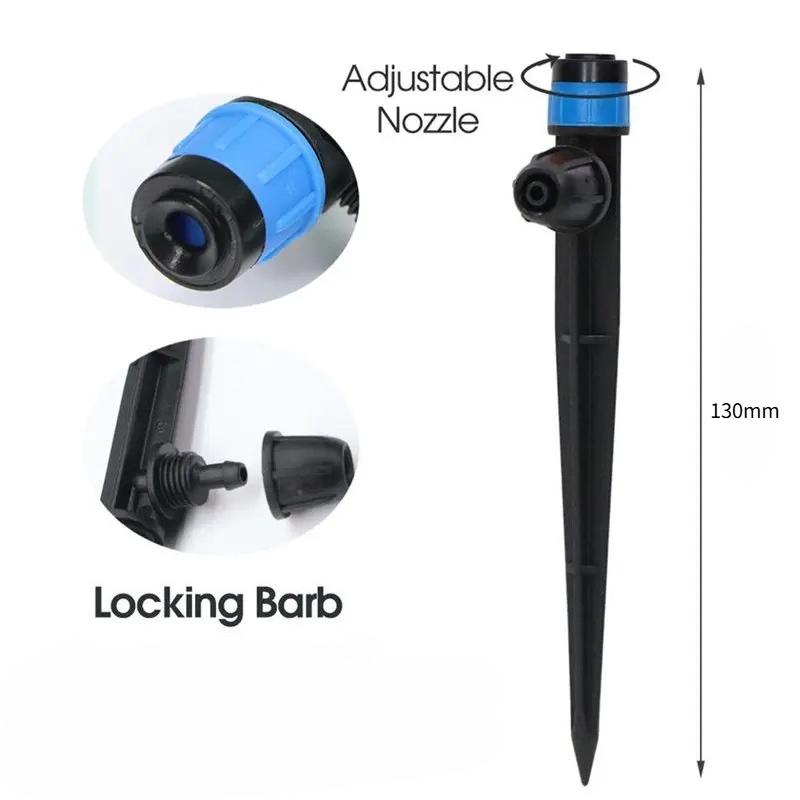 50pcs Watering system automatic watering device Rotating Garden Sprinkler With Emitters-360 Degree Efficient Irrigation System