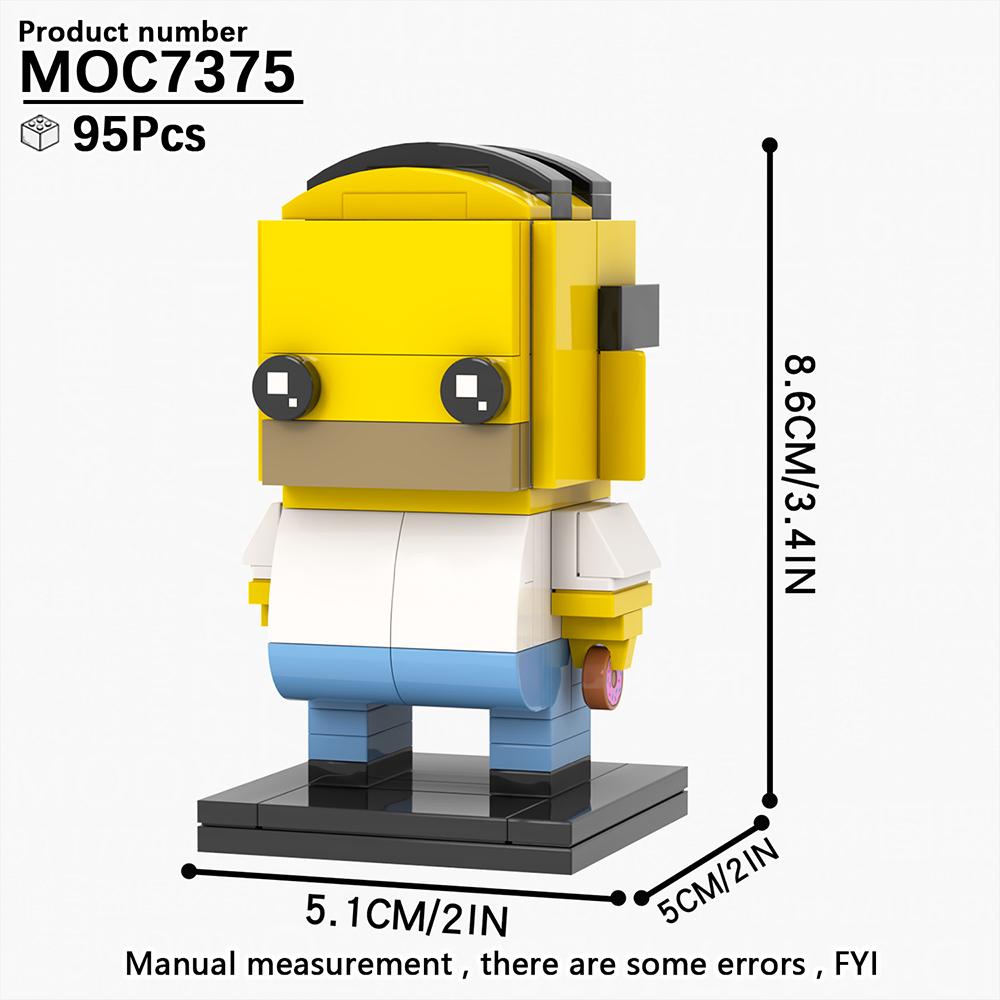 MOOXI MOC Anime Brickheadz Cartoon Figures Robot Animal Building Blocks Toys For Children Adult Friends Gift 3D Medol Kit Bricks