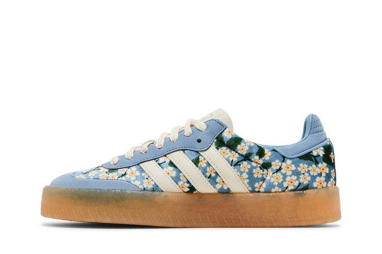 adidas Самбэ Либерти Лондон Цветочная Вышивка Синий Кремовый Белый (женщины
