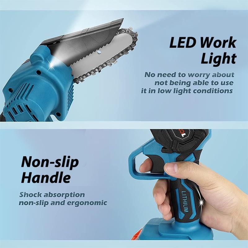 88VF 3000 Вт 6 дюймов Мини Электрическая Пила Цепная Пила Садовая Пила для Валки Деревьев Деревообрабатывающие Инструменты Резаки по Дереву с 2 Аккумуляторами