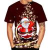Christmas Elk 3D Print T Shirt For Men X'mas Harajuku Streetwear Fashion O-neck Short Sleeve Tops New Year Gift Oversized T-shirts