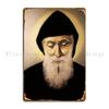 Saint Charbel In Colors Metal Sign Bar Plaques Club Bar Home Print Tin Sign Poster