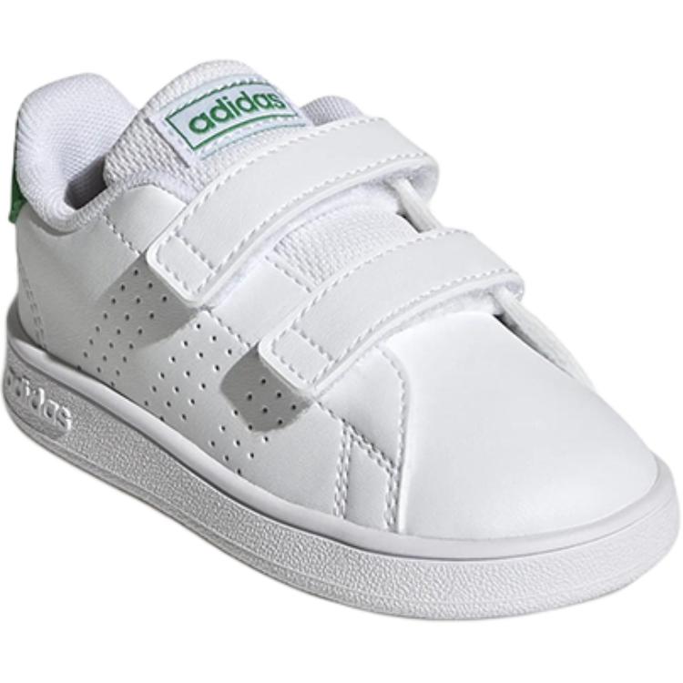 adidas Neo ADVANTAGE Нескользящие Устойчивые к истиранию Низкие Кроссовки для малышей Бело-зеленые Для младенцев и малышей GW6500