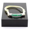 Stones and Minerals. Raw Emerald Bracelet. Beige.