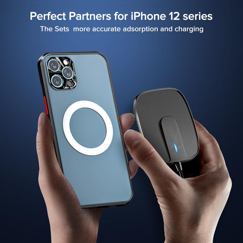 QOOVI Магнитное беспроводное зарядное устройство 15 Вт для iPhone 13 12 Pro Max Mini Qi с магнитной подставкой для быстрой зарядки телефона