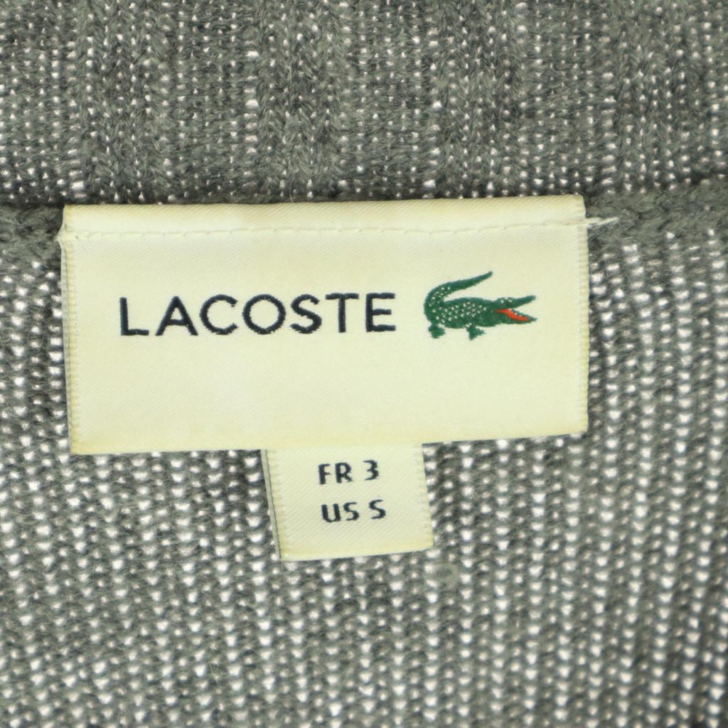 Lacoste Смесь кашемира, одна деталь, длинный рукав, вязаный, S, серый, мужской, б/у