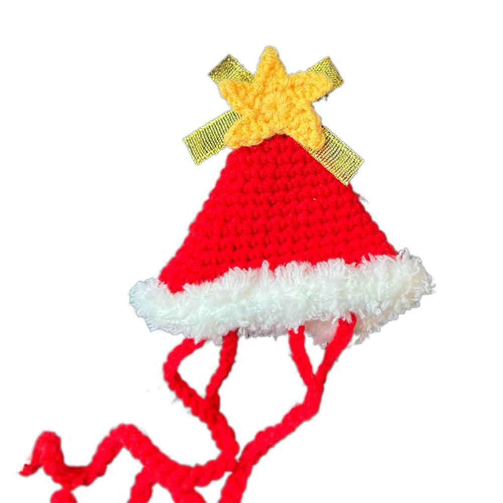 Регулируемый вязаный шарф для домашних животных, банданы для собак из мультфильмов, милые вязаные ошейники для кошек, товары для животных