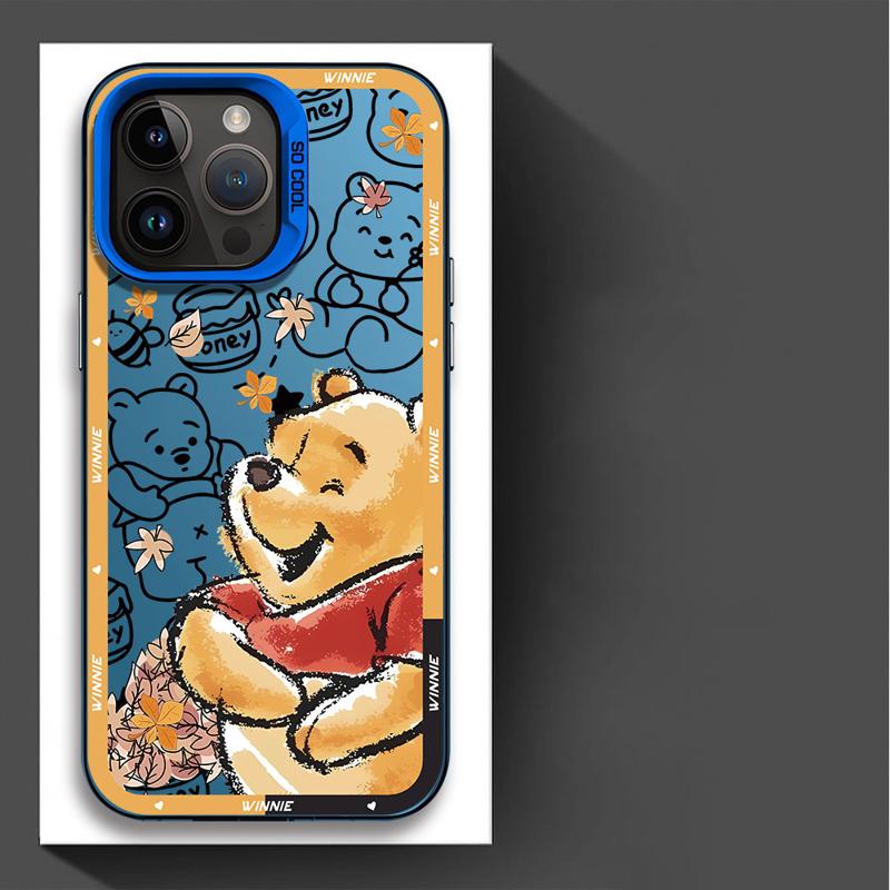 Чехол для телефона Винни-Пух для Apple iPhone 16 15 Pro Max 13 14 Plus 12 11 Pro plus Матовый