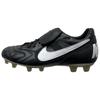 Nike Tiempo FG Firm Ground Slip Resistant Abrasion Resistant Soccer Shoes Unisex Black White 385396-017