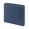 Inden Bifold Bill Compartment No Coin Navy Blue X Black Gourd Pattern Wallet, I, Purse, Deerskin, Lacquer, 2005-04-007