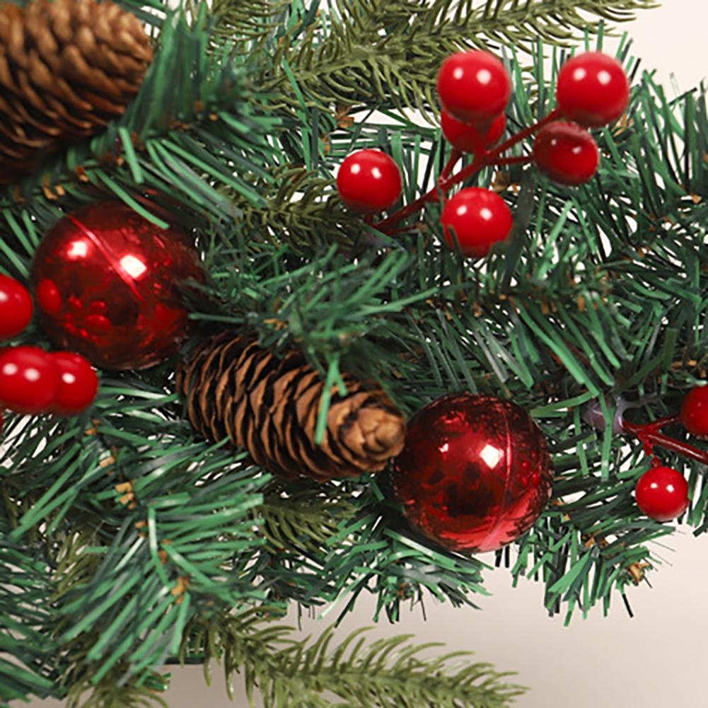 Зимний рождественский венок в форме капли, искусственная рождественская гирлянда в форме капли, рождественское украшение, подвесной кулон в виде рождественского венка