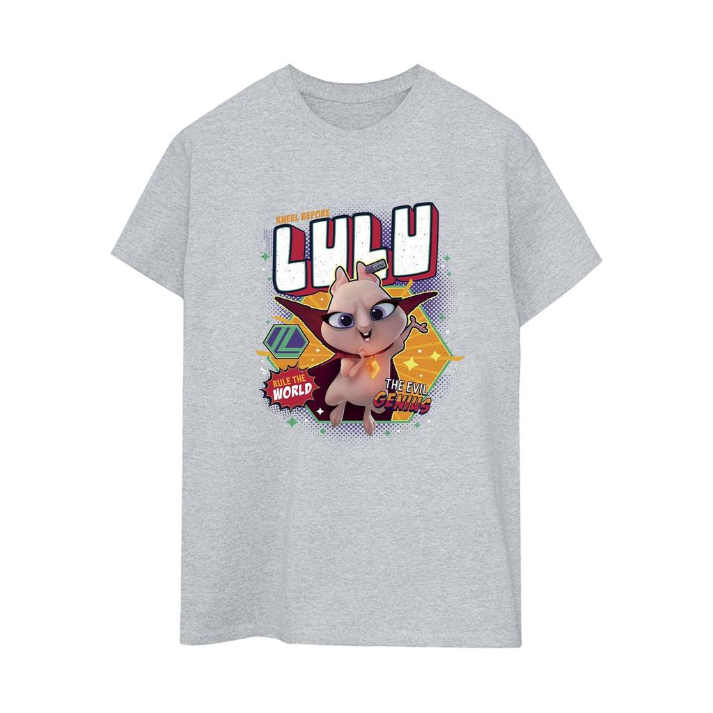 DC Comics Womens/Ladies DC League Of Super-Pets Lulu Evil Genius Cotton Boyfriend T-Shirt