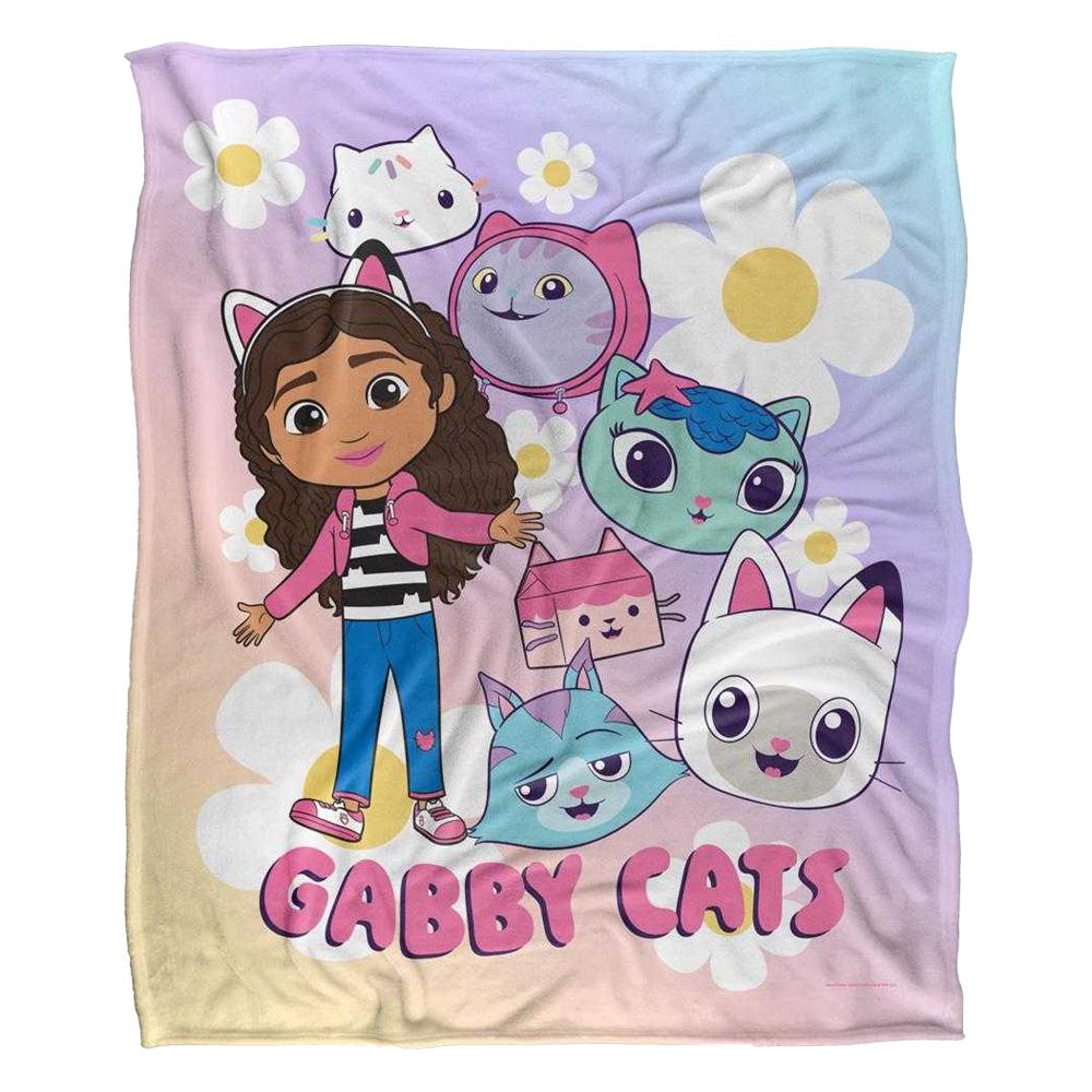 Gabby's Dollhouse Gabbys Cats Rainbow Soft Touch Blanket
