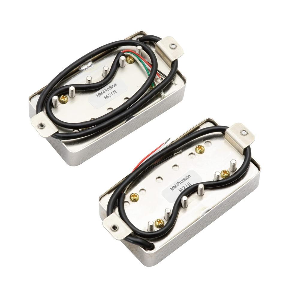 Prduce Made in Japan Humbucker Pickup for Package Set MD-MM (MDMM) Nickel-Plated Guitar, M-2NI H-H