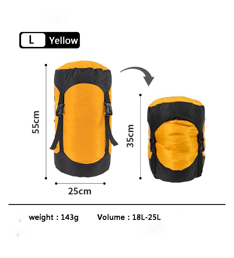 Обновленный 40D 10-35L сверхлегкий водонепроницаемый нейлоновый компрессионный мешок для спального мешка 40% места для кемпинга пешего туризма
