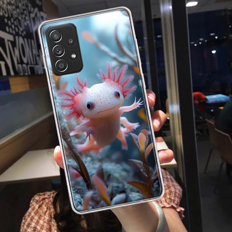 Чехол для телефона "Улыбающаяся саламандра" для Samsung A54 A57 A37 A17 A14 A15 A12 A24 A34 A55 A35 A25 A52S A07 A05S A04S A22 A32 A72 Galaxy