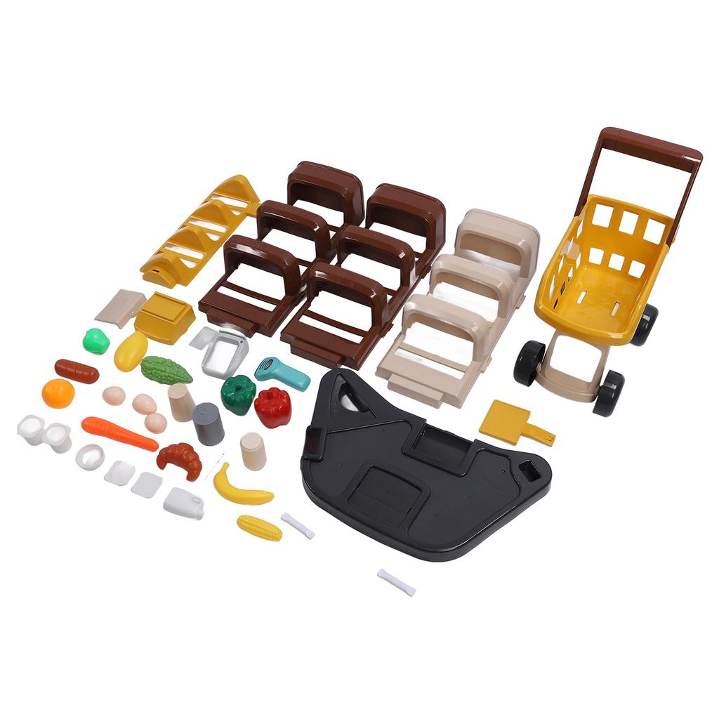 Игровой набор «Детский супермаркет с наличными» и рабочим сканером для регистрации и покупки продуктов питания