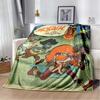 Die Abrafaxe Unter Schwarzer Flagge Pirate Flannel Blanket, Vintage German Comic Print Sofa Throw Blanket, Home Decor Gift For Comic Collectors