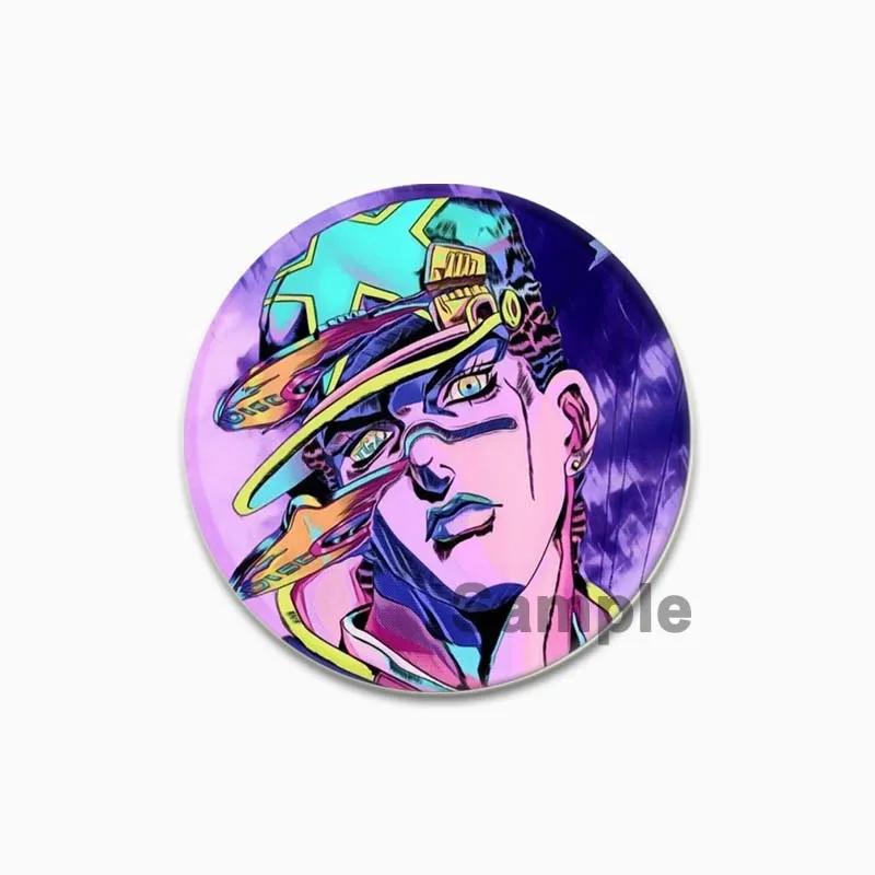 32/44/58 мм JoJo's Bizarre Adventure Значок для рюкзаков Круглые пластиковые эмалированные значки и броши Креативный значок в виде мультяшной фигурки Подарки