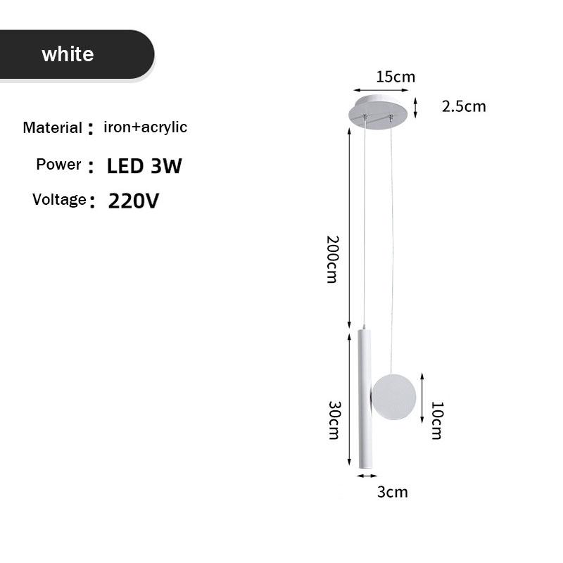 Минималистская светодиодная люстра у кровати, креативное украшение ресторана, спальня, подвесной светильник, современные железные лампы