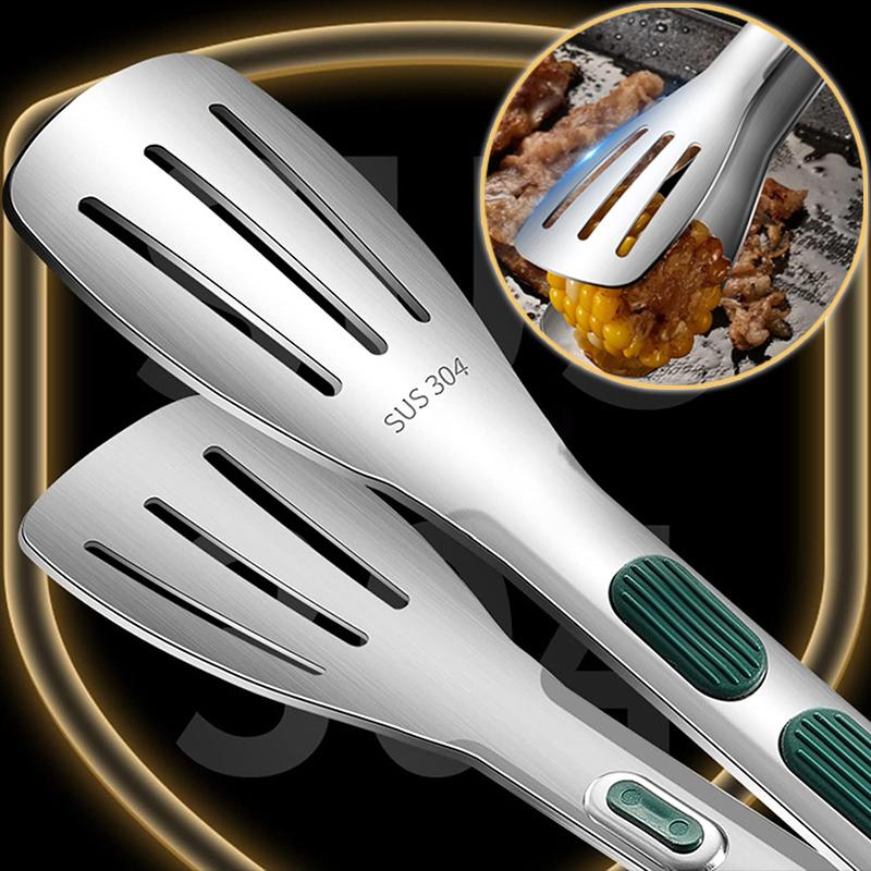 Новый стиль Щипцы для еды из нержавеющей стали Щипцы для мяса для барбекю Салат Хлеб Щипцы для барбекю Гриль Щипцы для шведского стола Нескользящие щипцы Кухонные инструменты Гаджеты для кухни