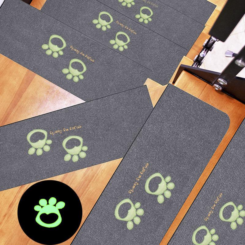 Светящиеся самоклеящиеся коврики на ступени лестницы - Соединяемые, без клея, коврики для защиты массива дерева