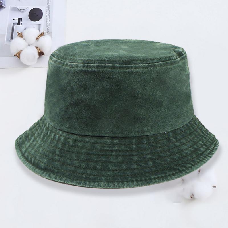 Washed Bucket Hat Men and Women Retro Summer Versatile Face Small Sunshade Bucket Hat Basin Hat Tide