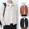 Spring New Solid Color Jacket Men's Casual Versatile Trendy Green Large Size Coat Lapel Jacket