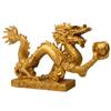 Фигурка дракона Ailunate Фигурка дракона Вход Удачи Дракон по фен-шуй Фигурка дракона 4 когтя Бог-дракон Золотой дракон Зодиак Золото Денежная удача