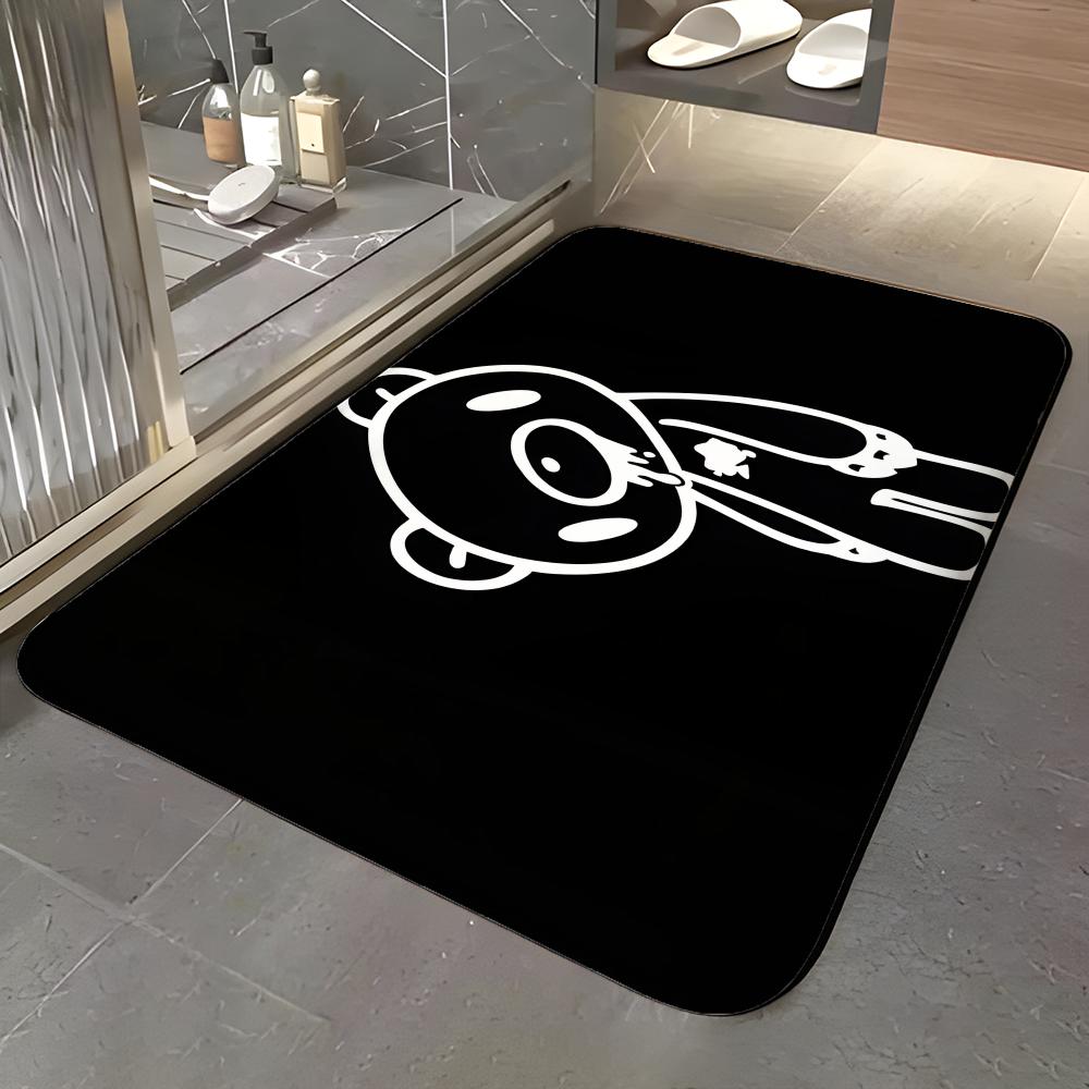 Cartoon Character - G-Gloomy Floor Mat Soft Flannel Entrance Door Mat Non Slip Absorbent Bathroom Bedroom Floor Rug