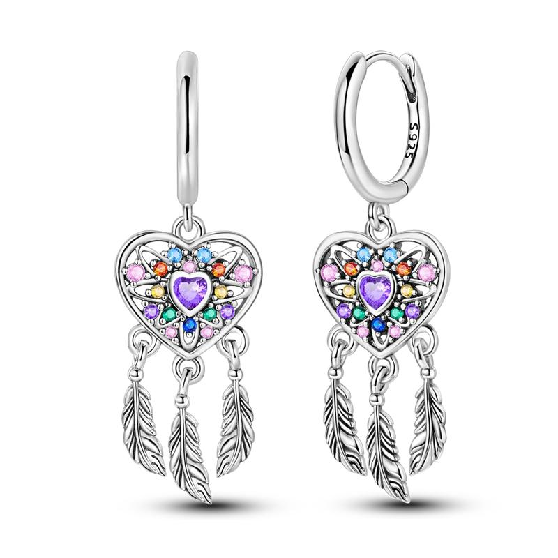 Серьги из серебра 925 пробы, разноцветные серьги с овальными драгоценными камнями, серьги-кольца с подвесками для женщин, большие круглые модные серебряные украшения