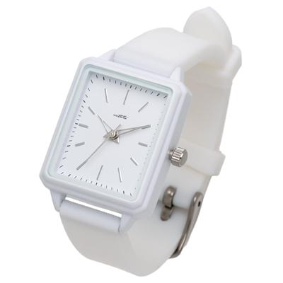 [Fieldwork] Женские часы аналоговые с силиконовым ремешком прямоугольные Tango White JN027-1 белые