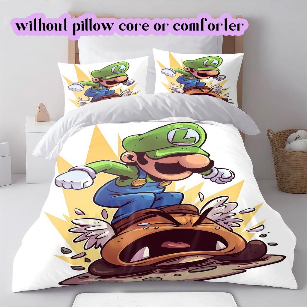 Mario anime character Soft and Comfortable Duvet Cover, Children's Bedding Set Gift, Extra Large Size, Various Sizes Available