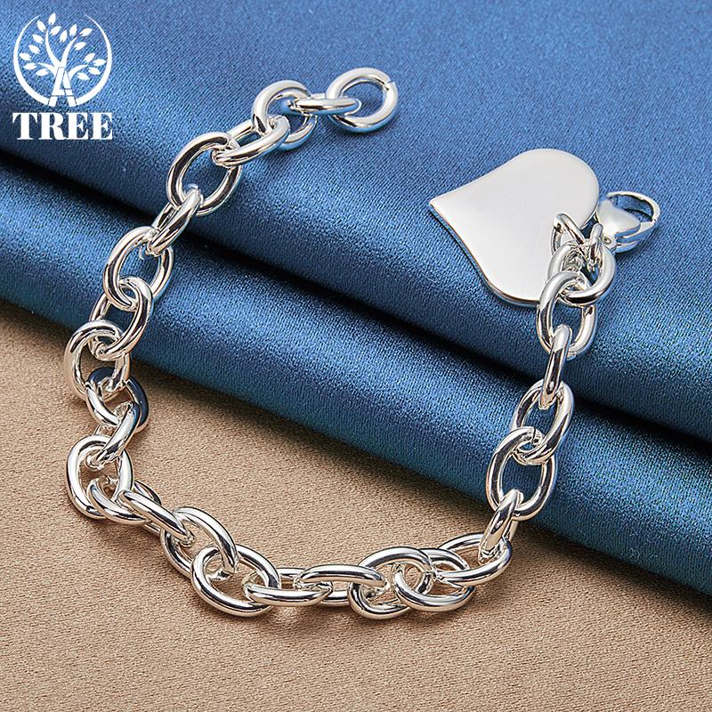 Ювелирные изделия из стерлингового серебра 925 пробы с подвеской в виде сердца и любви