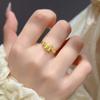 Unique Chinese Vintage Gold Ring for Women Horse Year Money Blessing Artisan Crafted Delicate Fashion Accessory