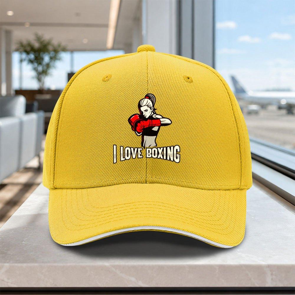 Womens Boxing Print Adjustable Baseball Cap Lightweight Unisex Hat for Outdoor Weddings Parties