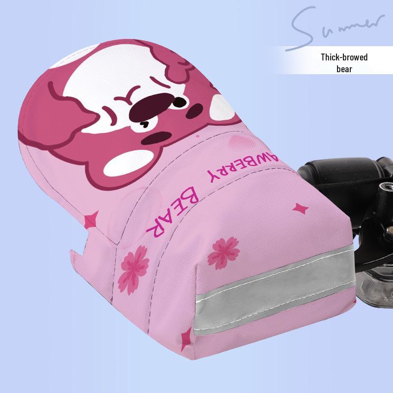 Electric Motorcycle UV-Protection Handlebar Gloves: Summer Heat Insulation.