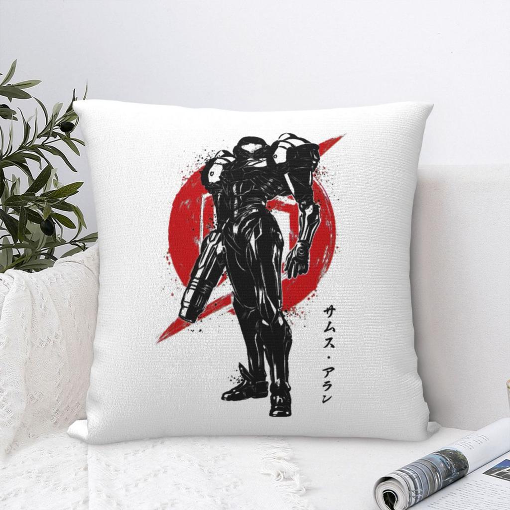 Metroid Samus Aran Square Pillowcase Cushion Cover Pillow Case Throw Pillow Cover for Home Sofa Living Room