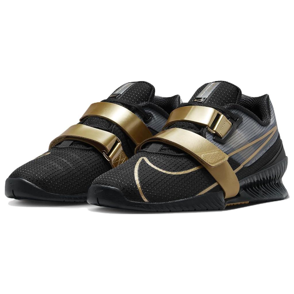 Nike Romaleos 4 Black Metallic Gold Unisex Sneakers White CD3463-001